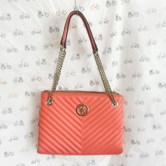 Blakely Quilted Detailed Double Straps Satchel Bag | Guess - Picture 2 of 11